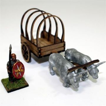 Unpainted Roman Ox Cart