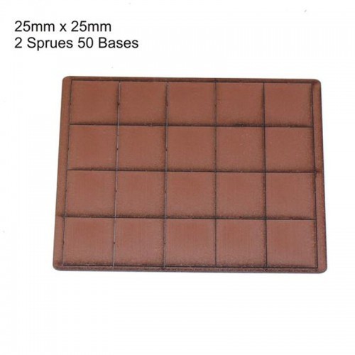 25mm x 25mm Brown Bases