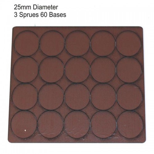 25mm Diameter Brown Bases