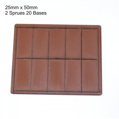 25mm x 50mm Brown Bases