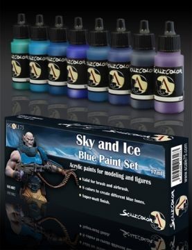 SKY and ICE Blue Paint Set