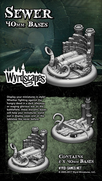 Wyrdscapes Sewer 40mm Bases