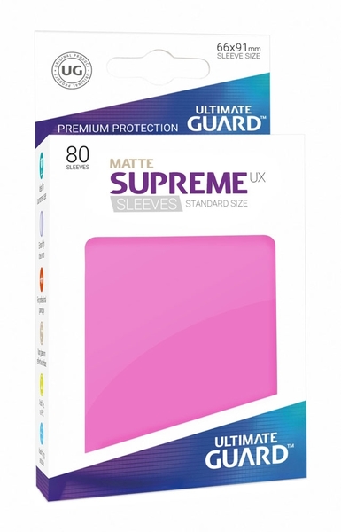 Ultimate Guard Supreme UX Sleeves: Matte Pink (80)