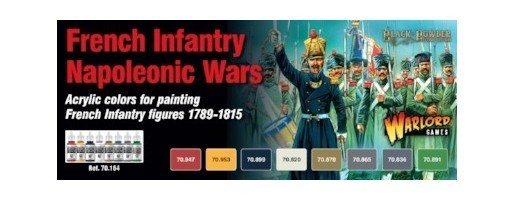 French Infantry Napoleonic Wars Vellejo Paint Set