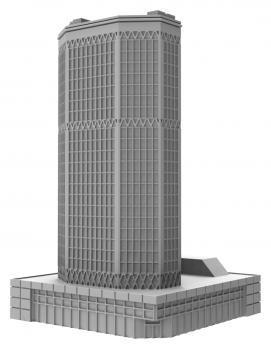Monsterpocalypse: Building - Corporate HQ resin