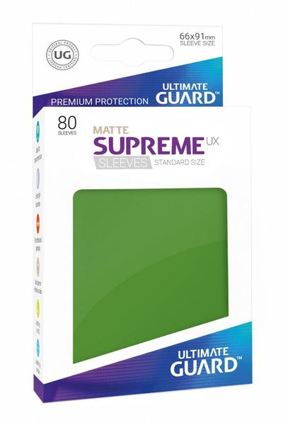 Ultimate Guard Supreme UX Sleeves: Matte Green (80)