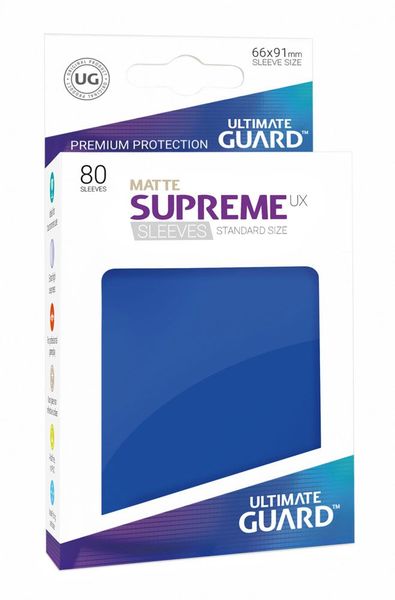Ultimate Guard Supreme UX Sleeves: Matte Blue (80)