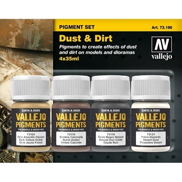 AV Vallejo Dust & Dirt Pigment Set