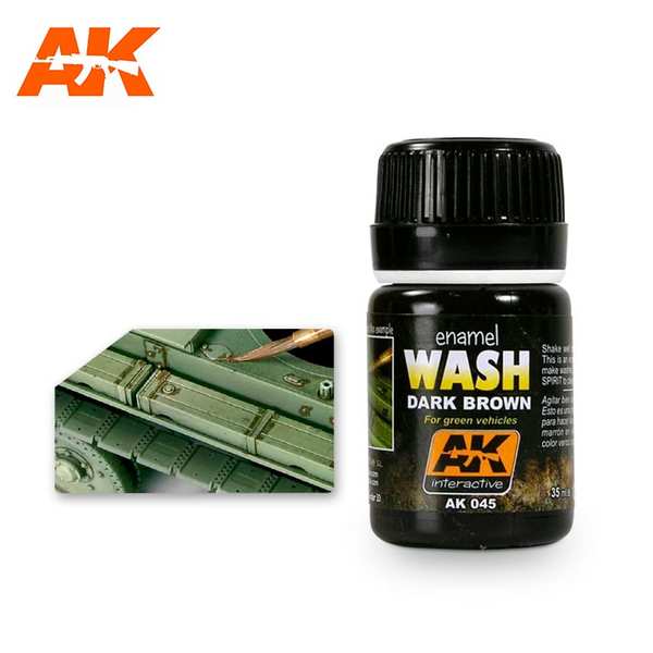 AK Interactive Wash Dark Brown for Green