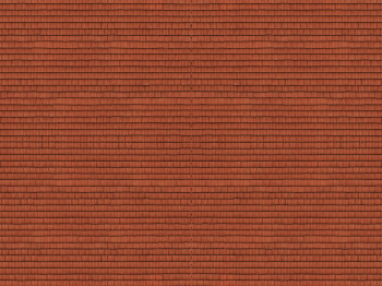 3D Cardboard Sheet: Roof Tiles: Red