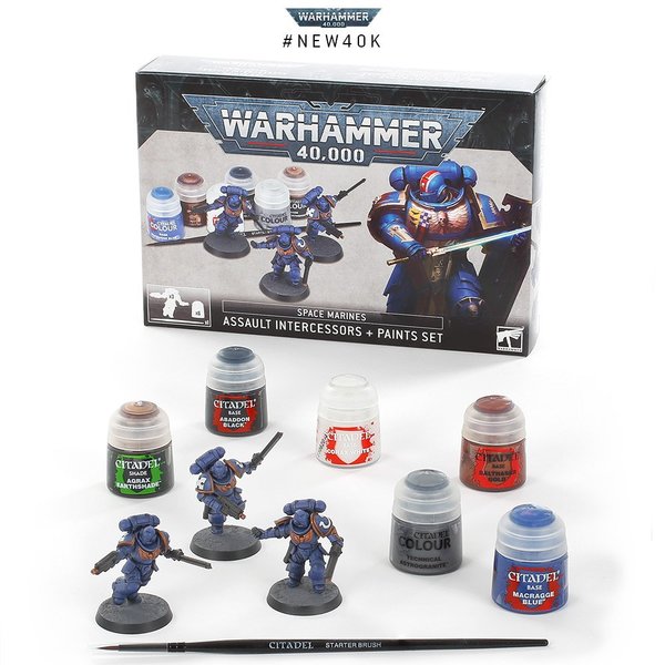 Space Marines: Assault Intercessors & Paints set