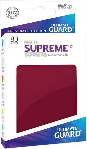 Ultimate Guard Supreme UX Sleeves: Matte Burgundy (80)