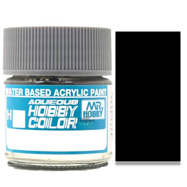 Mr Hobby Flat Black Flat Acrylic 10ml