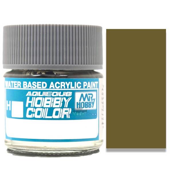 Mr Hobby Olive Drab (1) Semi-Gloss Acrylic 10ml