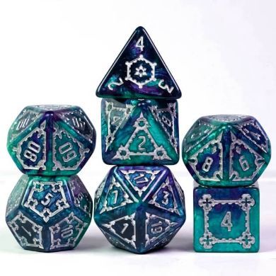 Huge Purple Castle Dice Set - 25mm