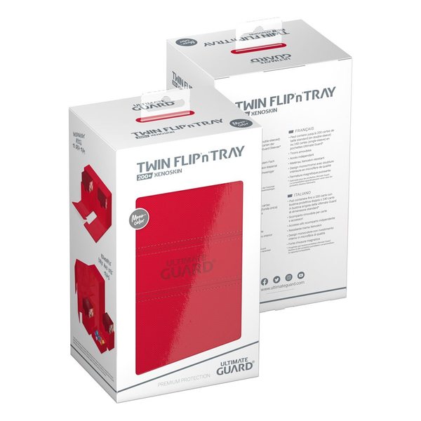 Ultimate Guard Twin Flip`n`Tray 200+ XenoSkin Monocolor Red