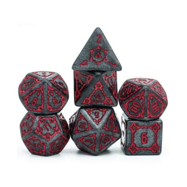 Huge Black Castle Dice Set - 25mm