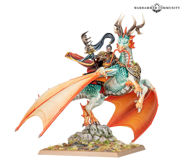The Old World: Grand Cathay - Shugengan Lord on Great Spirit Longma